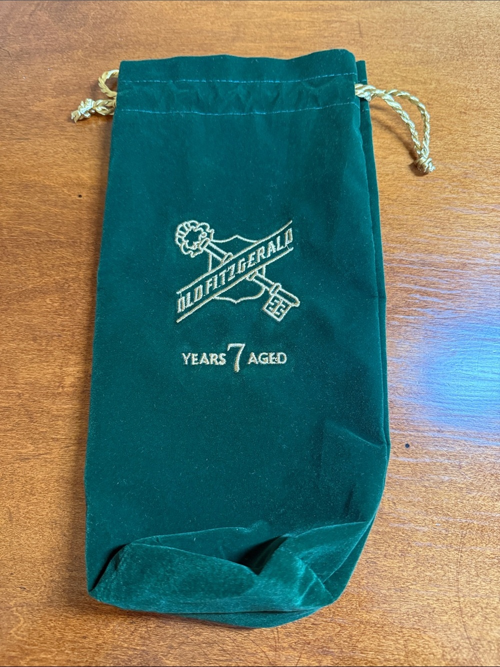 Old Fitzgerald 7 Year Bottled-In-Bond Bourbon Whiskey Velvet Drawstring Bag